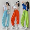 Ladies Fashion Korean Style Sweatpants New Summer Joggers Women Streetwear Casual Leather Pants High Waist Hippie Party Trousers - Image 2