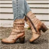 Fashion Punk Gothic Style Buckle Strap Round Toe Boots Women Shoes Zipper Boots Street haulage motor mujer zapatos 2019 - Image 3