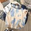 Tie Dye Hoodies Women Design Loose Korean Fashion Streetwear Hip Hop Thicker Letter Printed Sweatshirts Couples Chic BF Teenager - Image 3