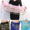 Women Sexy Thailand/India/Arab Dancer Skirt Belly Dance Hip Scarf Wrap Belt Dancer Skirt Female Show Costumes Sequins Tassels - Image 5