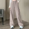 Hip Hop Y2k Cargo Pants Women Streetwear Harajuku Big Pockets Casual Trousers Korean Loose High Waist Design Solid Pants - Image 2