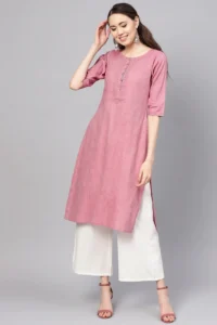 Fashionable and high-end New India imported traditional short sleeved women's ethnic style top Kurta - Image 6