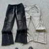 Streetwear Baggy Casual Pants Y2K Retro Zipper Decoration Sweatpants Pants Men Women Harajuku Hip Hop Letter Jogging Trousers