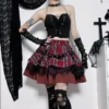 Gothic Harajuku Girls Plaid Pleated Skirt Y2k Lolita Cake Mini Skirts Punk Sweet Lace Kawaii Clothing Cosplay Costume - Image 5