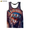Fashion Summer Men Tank Tops Sleeveless T Shirts 3D Indians Digital Printing Harajuku Tops Unisex 3D Printed Oversized Tees - Image 6