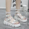 Summer Women High Heel Sandals Platform Gladiator Shoes Fashion Belt Buckle Street Punk Gothic girls Comfortable Casual Trendyol - Image 2