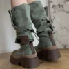 Punk Long Boots Women High Platform Fashion Thick Bottom Gothic Booties Girl's Cool Winter Shoes - Image 2