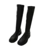 Women Platform Boots 2023 Winter Gothic Shoes Long Boots Women Fashion Black Beige Mid Calf Boots Round Toe Slip on Riding Boots - Image 5