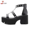 New Open Toe Platform Sandals for Women Gothic Punk Thick Bottom Gladiator Sandal Summer Trend Casual Shoes Large Size 42 43 - Image 5