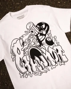 Graffiti Print Loose T-shirt Harajuku Casual Creativity Men Women Cotton Tees American Oversized Short Sleeve Top Streetwear - Image 3