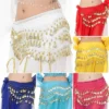 Women Sexy Thailand/India/Arab Dancer Skirt Belly Dance Hip Scarf Wrap Belt Dancer Skirt Female Show Costumes Sequins Tassels - Image 2