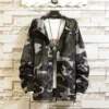 Windproof Hooded Jacket Men's Hip Hop Style Camouflage Print Jacket with Hood Zipper Placket Korean Streetwear Coat with Pockets - Image 6