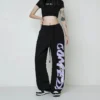 Women Pants High Waist Printed Hiphop American Jazz Vintage Loose Sporty Y2k Trousers Korean Fashion Streetwear Women Clothing - Image 3