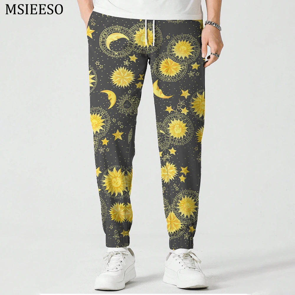 MSIEESO Men Trousers Weeds Sun Moon Star 3D Print Sweatpant Fashion Male Female Trouser Streetwear Casual Outdoor Jogging Pants