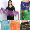 Women Sexy Thailand/India/Arab Dancer Skirt Belly Dance Hip Scarf Wrap Belt Dancer Skirt Female Show Costumes Sequins Tassels - Image 4