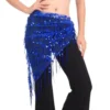 Thailand/India/Arab Dancer Skirt Women Sexy Belly Dance Hip Scarf Wrap Belt Dancer Skirt Female Show Costumes Sequins Tassels - Image 3