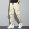 Orange Cargo Pants Men Hip Hop Joggers Y2K Streetwear Casual Pants Green Plus Size Camo Cotton Camouflage Korean Fashion Chinos - Image 4