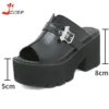 Gothic Punk Platform Sandals Women Summer Fashion Outstoor Slippers Bat Belt Buckle Thick Bottom Goth Sandals Street Shoes Woman - Image 6