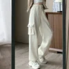 Hip Hop Y2k Cargo Pants Women Streetwear Harajuku Big Pockets Casual Trousers Korean Loose High Waist Design Solid Pants - Image 3