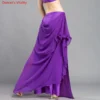 Wholesale Skirt Chiffon Sexy Split Dress for Women India Practice Skirt Women Belly Dance Skirt 6 Colors High Spilt Clothes - Image 6