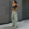 Cargo Hip Hop Y2K Cargo Pants Women Streetwear Harajuku with Pockets Casual Trousers Korean Loose High Waist Design Solid Pants - Image 3