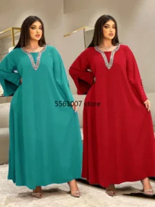 Eid 2023 Morocco Muslim Party Dress Women Abaya Ramadan Turkey Islamic Vestidos Elegant India Moroccan Kaftan Arab Elbise - Image 3
