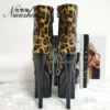 Thin Heels 20cm Gothic Shoes Leopard Print Pole Dance Shoes 8Inch Strip Pole Dance Round Toe Ankle Women Boots Exotic Crossdress - Image 5