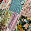 Cotton Linen Floral Patchwork Short Sleeve Midi Dress Summer Mori Girl Holiday Boho Hippie Gypsy Tribal Ibiza Tunic Long Dress - Image 5