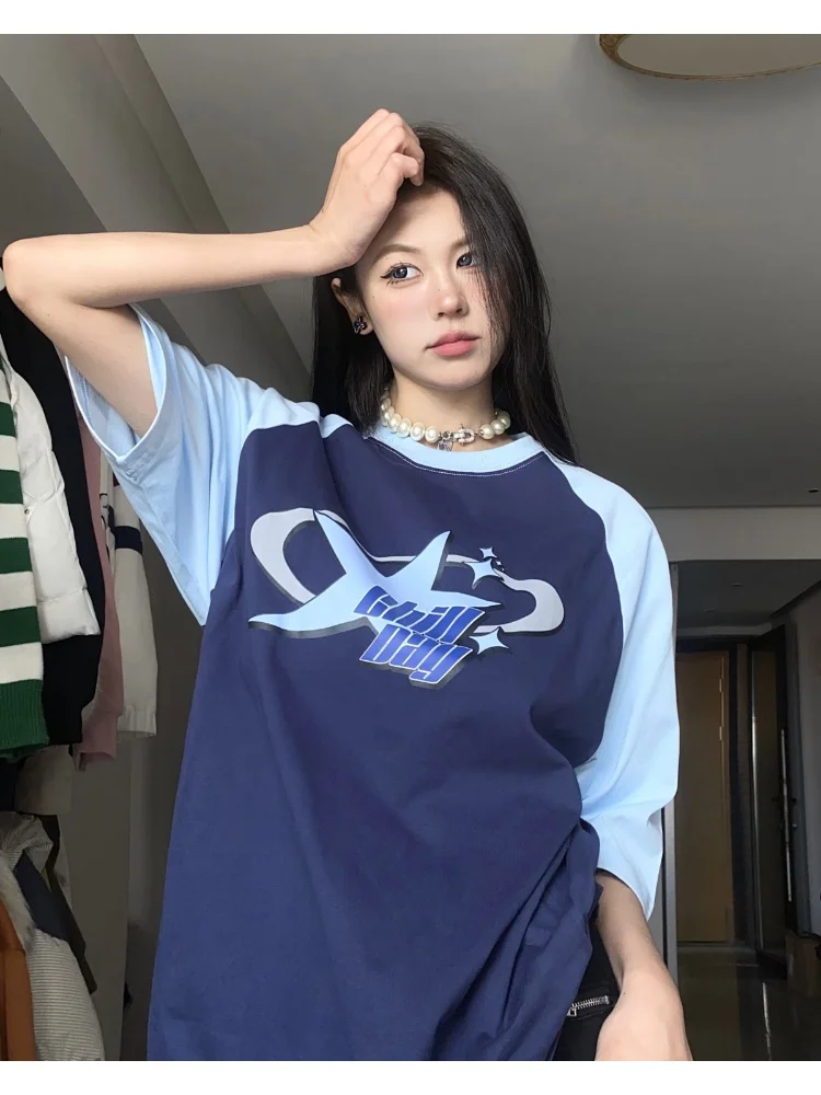2023 Oversized Graphic T-shirts Women Y2k Harajuku American Vintage Korean Streetwear BF Short Sleeve Tee Casual Female Tops - Image 3