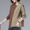 Spring Summer New Y2K Patchwork Pure Cotton Fashion T-shirts Women Long Sleeve Casual Korean Style Tops All Match Female Clothes - Image 4