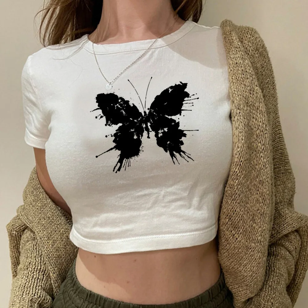 2000s Y2k Tops trashy vintage fairy grunge crop top Female fairycore kawai korean fashion Kawaii clothes - Image 5