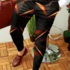 Geometry Pattern Print Straight Men Business Casual Trousers Long Pants Mens Spring Autumn Fashion Streetwear Men Suit pants
