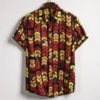 Men Dashiki Fashion African Loose Blouse Tee Tops Bazin Riche Dubai India T Shirt Ankara Homme Short Sleeve Print Maxi Clothing - Image 3