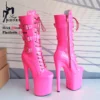 20cm Thin High Heels Ankle Boots Platform Unisex Botas Stripper Gothic Belt Buckle Pole Dance Heels Women Buckle Party Shoes - Image 2