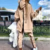Women Letter Sweatshirts 2Piece Sets Tracksuit Oversized Suit 2022 Autumn Female Korea TrouserPullover Pants Suits Female