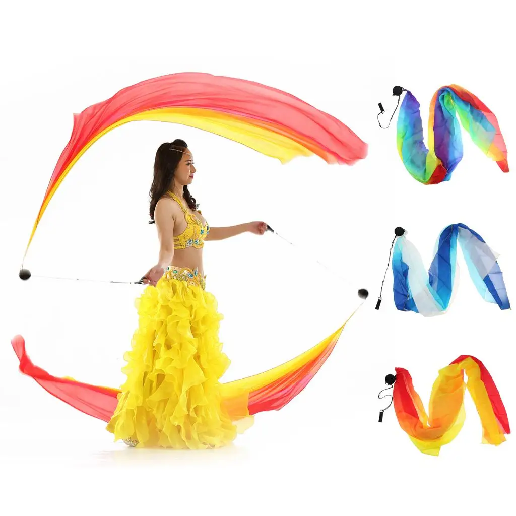 Flowy Silk Poi Throw Balls for Belly Dance  Accessories