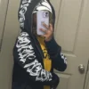 Autumn And Winter Casual Gothic Oversized Plush Thick Sweatshirt Jacket Retro Harajuku Hip-hop Zipper Hoodie Korean Streetwear - Image 6