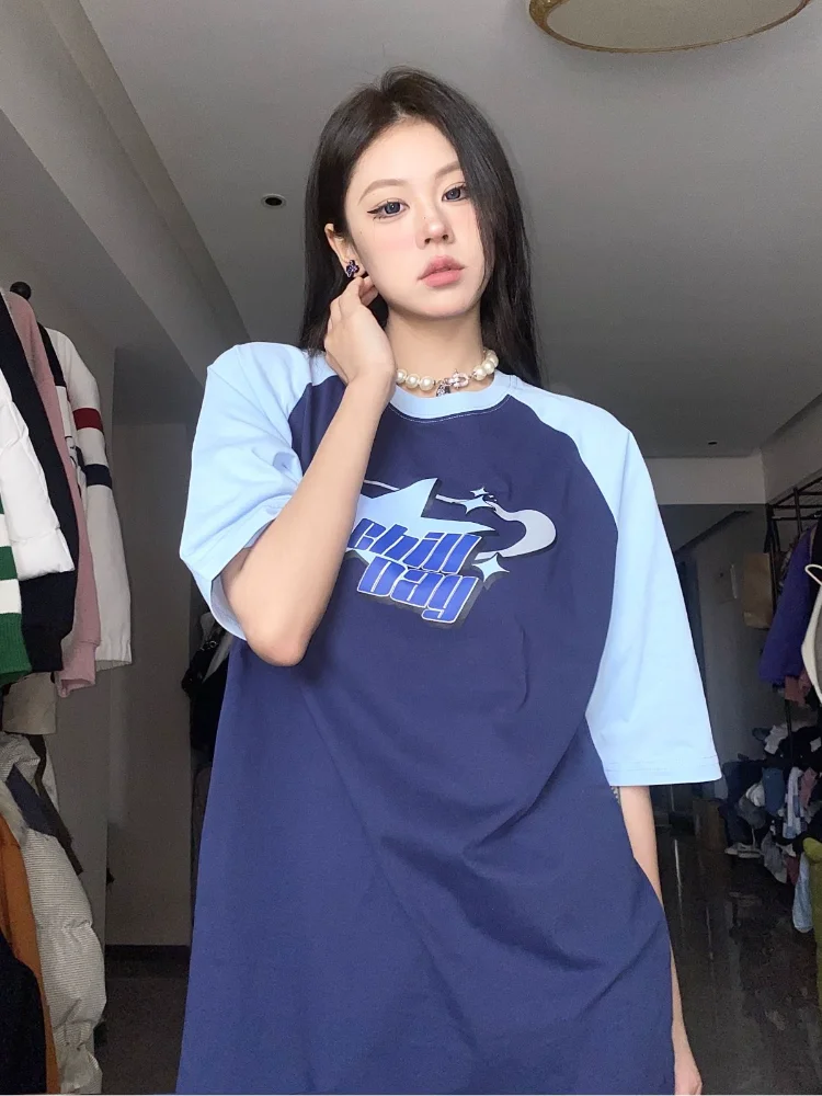 2023 Oversized Graphic T-shirts Women Y2k Harajuku American Vintage Korean Streetwear BF Short Sleeve Tee Casual Female Tops - Image 2