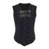 Steampunk Vest Men Suit Gilet Homme Black Belt Buckle & Lace-Up Sleeveless Waistcoat Jacket Victorian Gothic Vintage Corset - Image 3