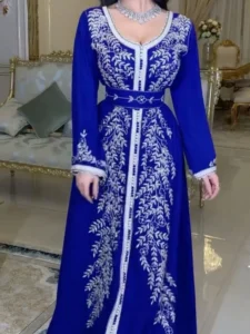 India Turkey Muslim Abaya Dresses Women Wedding Evening Party Dress Elegant Kaftan Robe Diamond Belt Abaya Morocco Caftan - Image 2