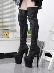 Exotic 8 Inches Over The Knee Women Boots High Stripper Heels 20CM Platform Pole Dance Shoes Sexy Fetish Models women's gothic - Image 2