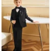 Children Black Blue Suit For Wedding Boys Girls Host Piano Ceremony Tuxedo Dress Teenager Kids Party Prom Show Photography Suit - Image 4