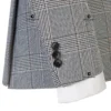 Cenne Des Graoom 2023 Classic Full Men's Suit Plaid 2 Pcs Vintage Double-Breasted Jacket Vest Pants for Office Business Wedding - Image 4