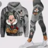 Free Custom Name Mickey Mouse Hoodie And Leggings Suit women's Diseny Minnie Hoodie Yoga Pants Sweatpants Fashion Tracksuit Set