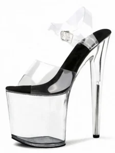 Exotic Crystal Rransparent High Stripper Heeled Platform Sandals Bride Gothic 8 Inches Nightclub Pole Dance Shoes Peep Toe Sexy - Image 5