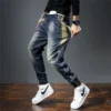 Men's Korean Fashion Harem Jeans Pants Stretch Slim Drawstring Casual Jogging Pencil Denim Trousers New Male Hip Hop Street Wear - Image 6