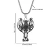 Stainless Steel Gothic Celtic Cross Bat Wings Necklace Pendant Men's Fashion Punk Trend Jewelry - Image 6