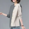 Spring Summer New Y2K Patchwork Pure Cotton Fashion T-shirts Women Long Sleeve Casual Korean Style Tops All Match Female Clothes - Image 5