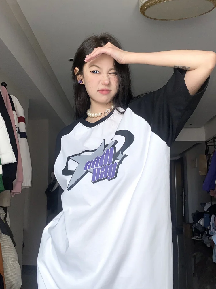 2023 Oversized Graphic T-shirts Women Y2k Harajuku American Vintage Korean Streetwear BF Short Sleeve Tee Casual Female Tops - Image 5
