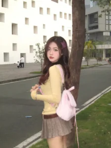 Y2k Aesthetics Yellow T-shirt Long Sleeve 2000s Tee Shirt Grunge Korean Style Tshirt Fairy E-girl Streetwear Free Shippnig - Image 4